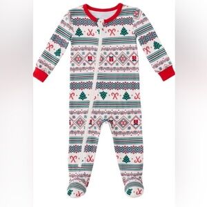 Member’s Mark Gender Neutral Full Zippering Infant Holiday Footie Pajamas 6 Mon